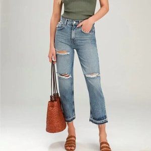 Free People We the Free Jeans 28 Lita Light Washed Distressed High